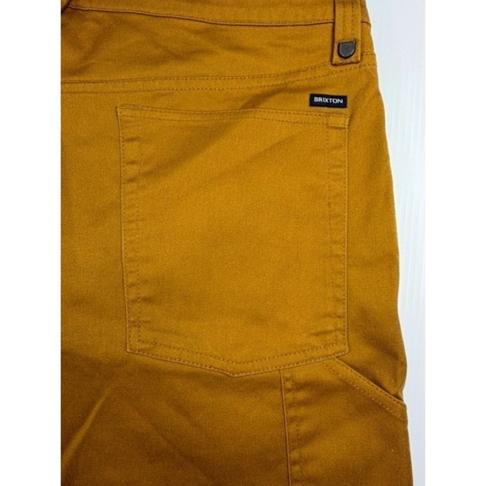 Brixton Shorts Mens Carpenter Utility Stretch 33 Golden Brown Relaxed Workwear - Picture 7 of 16